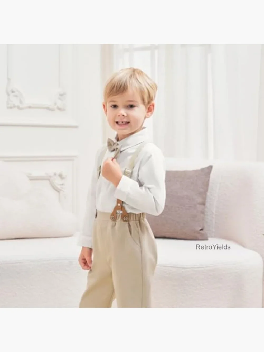 Toddler Boy Dress Outfit - Button Down Shirt & Pants Set - Picture 6 of 7